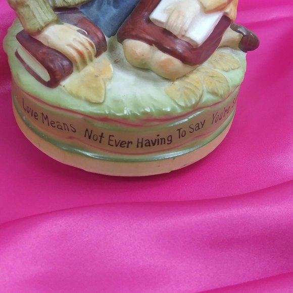 1971 Japan  Love Story Rotating Musical Figurine - Picture 7 of 7